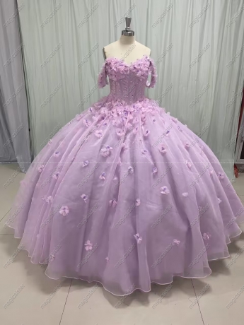 Instock 3D Flowers Quinceanera dresses