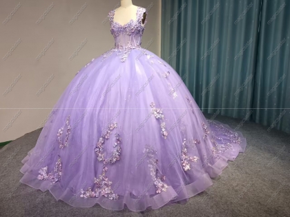 Instock 3D Flowers Quinceanera dresses