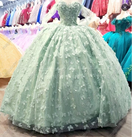 Instock Factory Wholesale Butterfly Quninceanera Dress