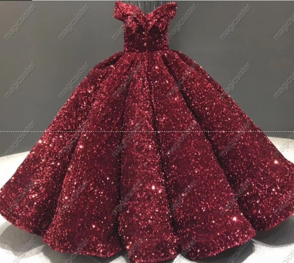 Instock Factory Wholesale Sequined Luxury Quinceanera Dress