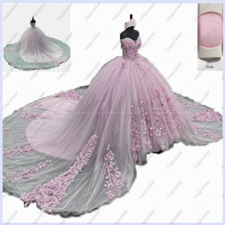 3D Flowers Quinceanera dresses