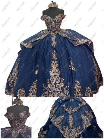 Fashionable Factory Wholesale Sequins Quinceanera Dress