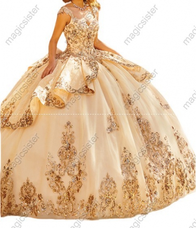 Fashionable Factory Wholesale Sequins Quinceanera Dress