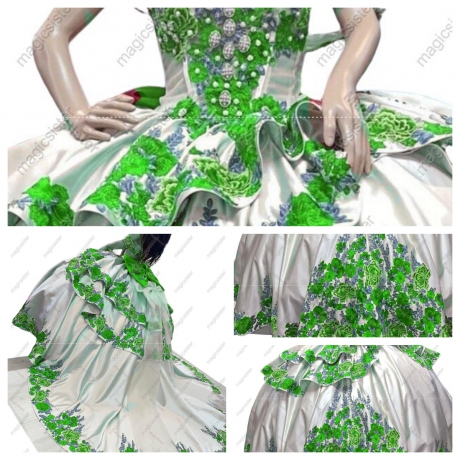 Hotselling Factory Wholesale Embroidery Charro Quinceanera Dress