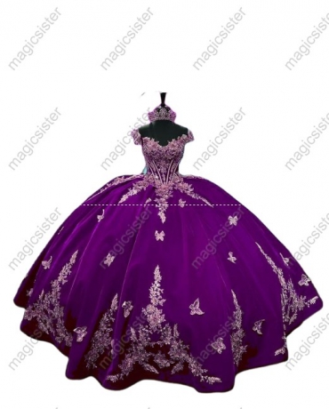 Luxury Factory Wholesale Velvet Quinceanera Dress