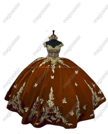 Luxury Factory Wholesale Velvet Quinceanera Dress