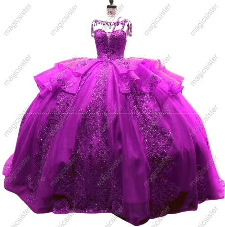 Fashionable Factory Wholesale Sequins Quinceanera Dress