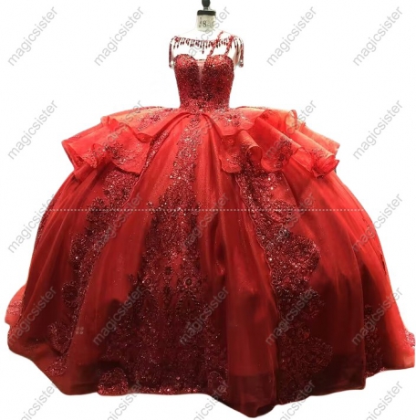 Fashionable Factory Wholesale Sequins Quinceanera Dress