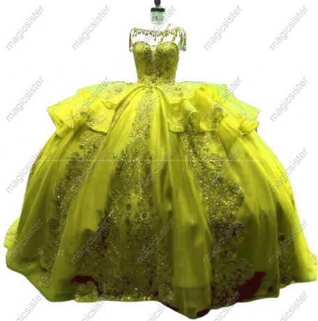 Fashionable Factory Wholesale Sequins Quinceanera Dress