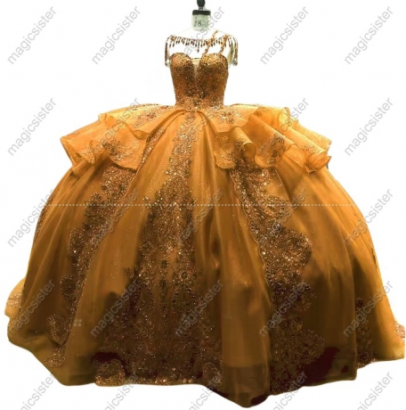 Fashionable Factory Wholesale Sequins Quinceanera Dress