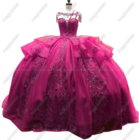 Fashionable Factory Wholesale Sequins Quinceanera Dress