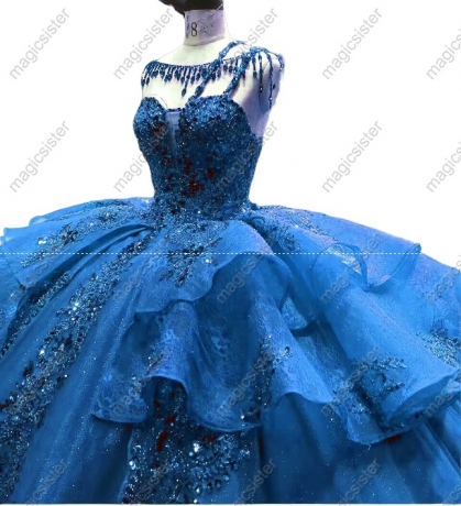Fashionable Factory Wholesale Sequins Quinceanera Dress