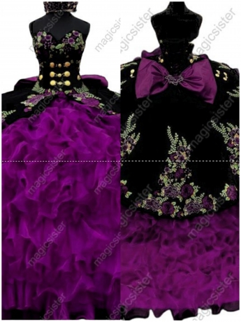 Hotselling Embroidery Charro Quinceanera Dress