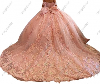 Luxury Factory Wholesale Glitter Floral Appliques Quinceanera