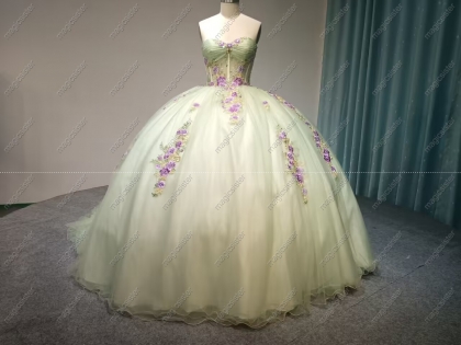 Luxury Factory Wholesale Puff Sleeves Quinceanera Dress