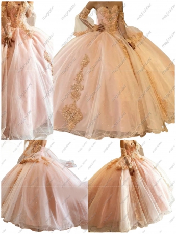 Superhot Sequins Appliques Quinceanera dresses