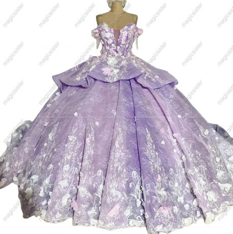 Elegant 3D Floral Quinceanera dresses