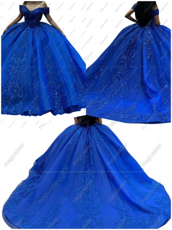 Factory Wholesale Fashionable Sequins Quinceanera Dress