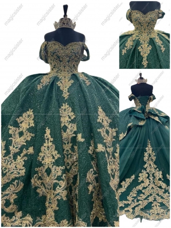 Emerald Green Factory Wholesale Superhot Quinceanera dresses