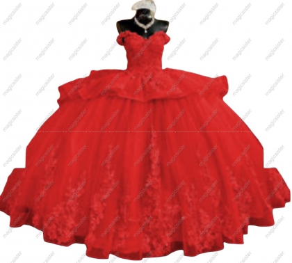 Luxurious Factory Wholesale Floral Appliques Quinceanera Ball Gowns