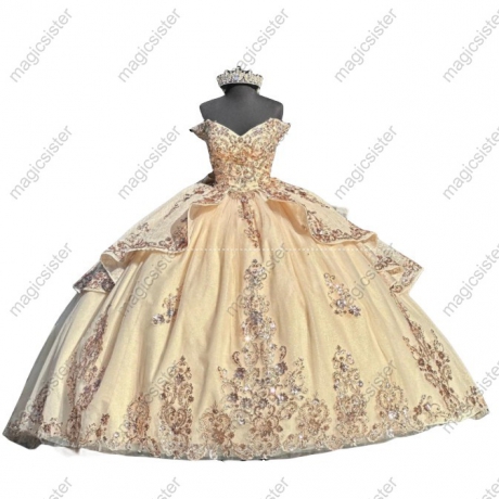 Fashionable Factory Wholesale Sequins Quinceanera Dress
