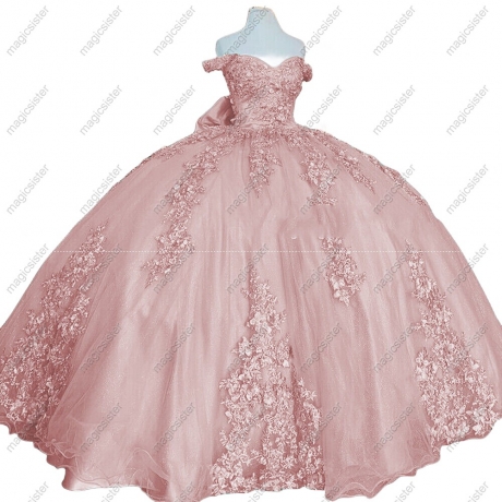 Blush Factory Wholesale Floral Appliques Quinceanera Ball Gowns