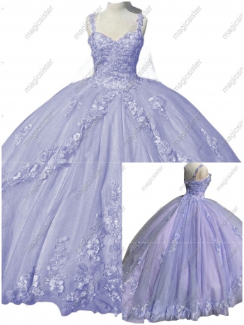 Factory Wholesale Customized 3D Floral Quinceanera Dress