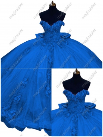 Factory Wholesale Customized 3D Floral Quinceanera Dress