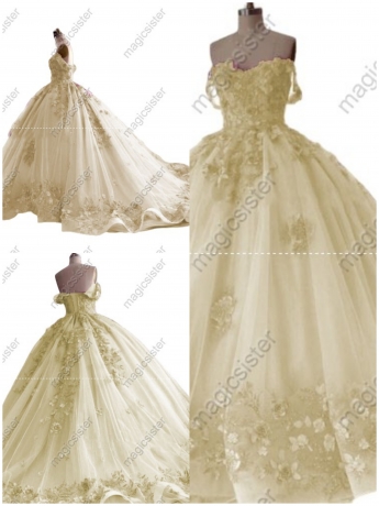Factory Wholesale Customized 3D Floral Quinceanera Dress