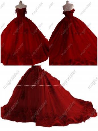 Factory Wholesale Customized 3D Floral Quinceanera Dress