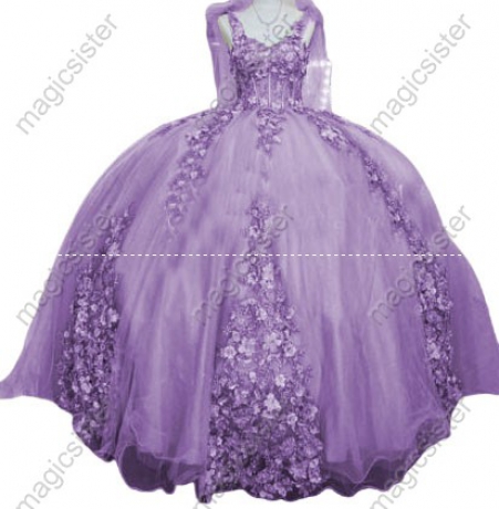 Customized Factory Wholesale 3D Floral Quinceanera Dress