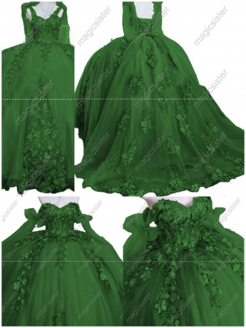 Customized Factory Wholesale 3D Floral Quinceanera Dress