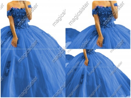 Elegant Princes Sweet Quinceanera Dresses Ball Gown Floral Lace Luxury Prom Dress