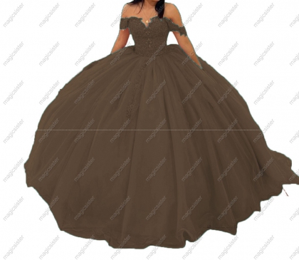 Factory Wholesale Floral Appliques Ball Gown Quinceanera Dress
