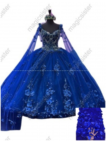 Luxury Factory Wholesale 3D Flower Quinceanera Dress