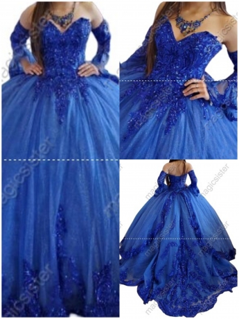 Factory Wholesale Fashionable Sequins Quinceanera Dress