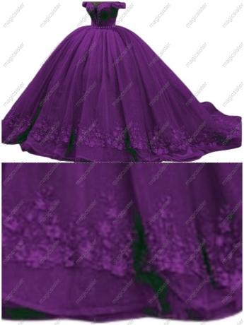 Factory Wholesale Flower Ball Gown Quinceanera Dress