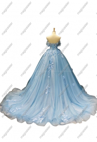 Factory Wholesale Off Shoulder Appliques Ball Gown Quinceanera Qress