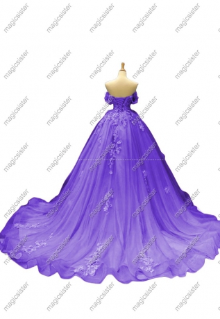Factory Wholesale Off Shoulder Appliques Ball Gown Quinceanera Qress