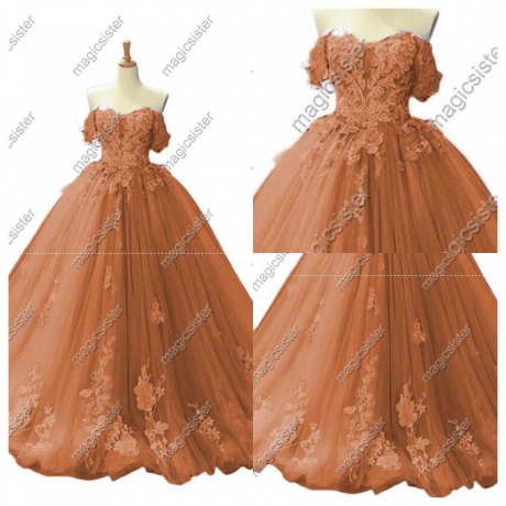 Factory Wholesale Off Shoulder Appliques Ball Gown Quinceanera Qress