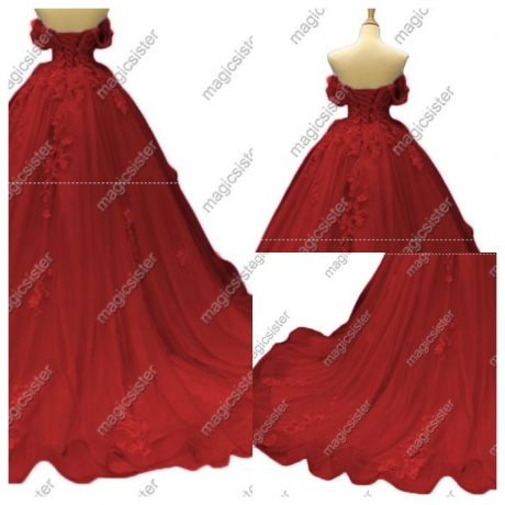 Factory Wholesale Off Shoulder Appliques Ball Gown Quinceanera Qress