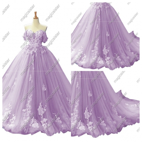 Factory Wholesale Off Shoulder Appliques Ball Gown Quinceanera Qress
