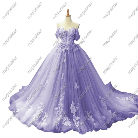 Factory Wholesale Off Shoulder Appliques Ball Gown Quinceanera Qress