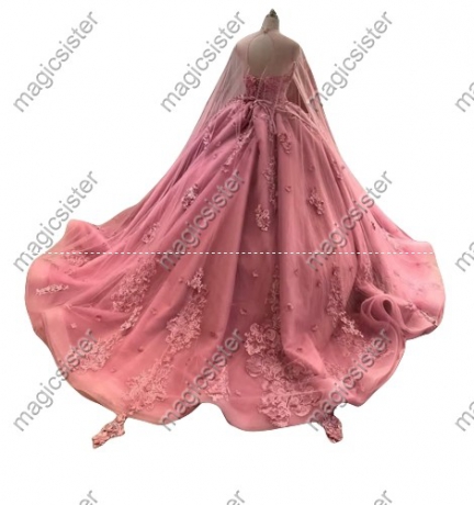 Factory wholesale adult ceremony shawl quinceanera dress