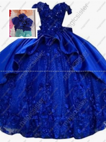 Luxury Factory Wholesale 3D Flower Quinceanera Dress