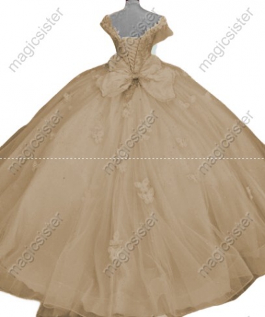 Ball Gown Quinceanera Dresses Lace Beading Birthday Prom Gowns Sweet