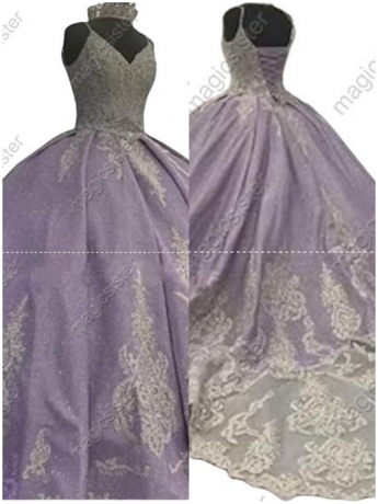 Factory Wholesale Fashionable Sequins Quinceanera Dress