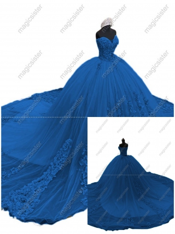 Factory Wholesale Luxury 3D Floral Quinceanera Dress