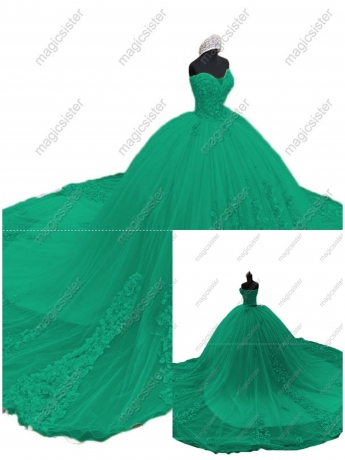 Factory Wholesale Luxury 3D Floral Quinceanera Dress