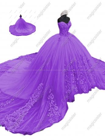 Factory Wholesale Luxury 3D Floral Quinceanera Dress